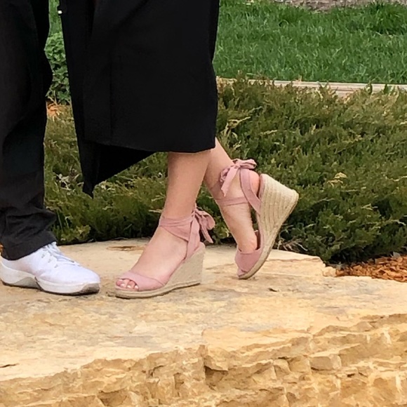 Tie Strap Wedge Heels - Picture 1 of 6